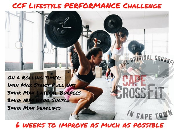 The CCF Lifestyle PERFORMANCE Challenge - 6 weeks to boost your results!
