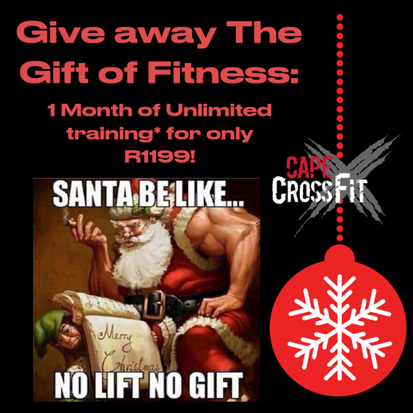 The Gift of Fitness - Give away Training at CCF as this year's perfect Xmas present!